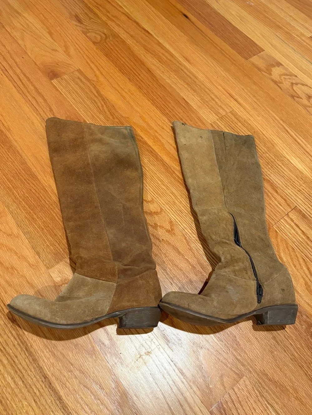 Women's Tall Suede Riding Boots - Brown